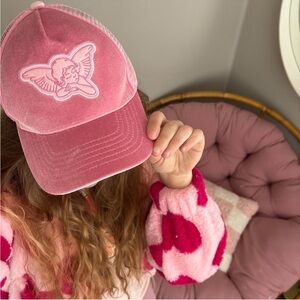 Pink Angel Embroidered Trucker Hat
